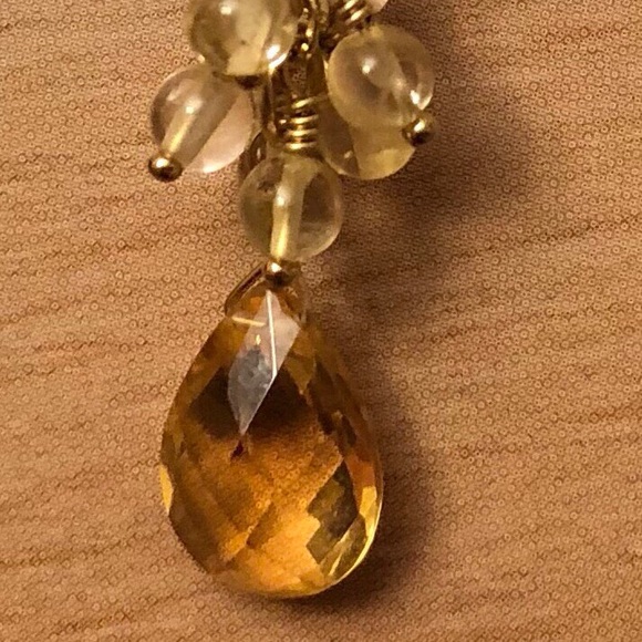 Citrine Cluster Earrings - Picture 2 of 2